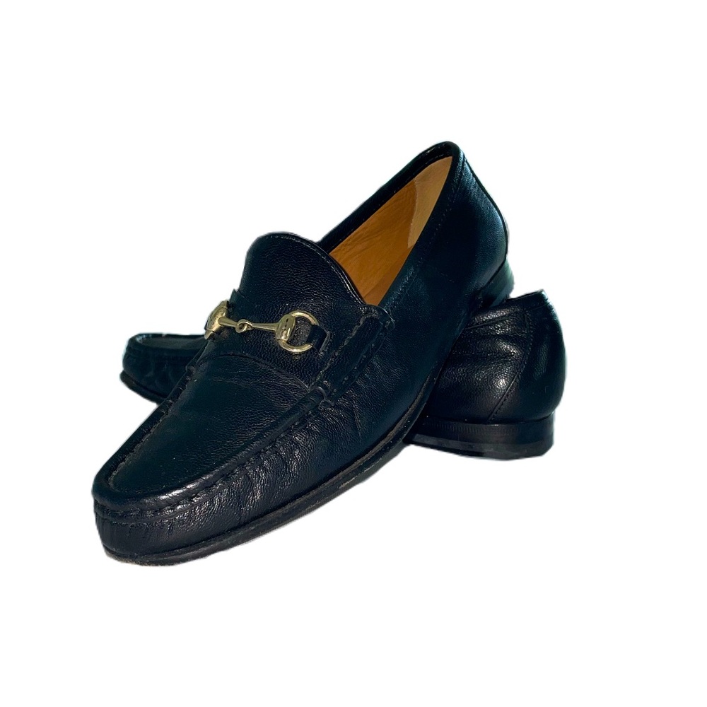 Black gucci frame loafers